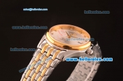 Omega De Ville Prestige Automatic Full Steel with Yellow Gold Bezel and Diamond Markers