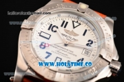 Breitling Avenger II Seawolf Asia 2813 Automatic Steel Case with White Dial and Arabic Numeral Markers