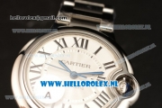 Cartier Ballon Bleu De Large Swiss ETA 2836 Automatic Steel Case Silver Dial Roman Numeral Markers and Steel Bracelet - 1:1 Original