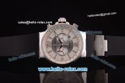 Ulysse Nardin Maxi Marine Chronograph Miyota Quartz Movement Steel Case with White/Silver Dial and Black Rubber Strap