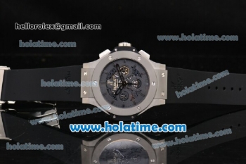 Hublot Big Bang Aero Bang Chrono Swiss Valjoux 7750 Automatic Steel Case with Stick Markers and Skeleton Dial