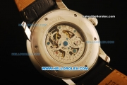 Audemars Piguet Jules Audemars Automatic Steel Case with Skeleton Dial and Black Leather Strap