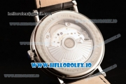 Breguet Classique Japanese Miyota 9015 Automatic Movement Steel White Dial and Arabic Numeral Markers Leather Strap (FF)