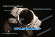 1:1 Omega De Ville Co-Axial Chrono Clone Omega 9300 Automatic Steel Case with Black Dial and Steel Bracelet - (EF)