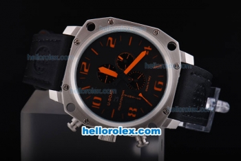 U-Boat Thousands of Feet Chronograph Automatic White Bezel with Black Dial-Orange Marking