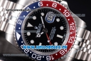 Rolex GMT-Master II Vintage Swiss ETA 2836 Automatic Stainless Steel Case/Bracelet with PVD Bezel and Black Dial