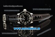 1:1 BlancPain Fifty Fathoms Chronograph 9015 Automatic Steel Case with Black Dial Arabic Numeral Markers and Genuine Leather Strap