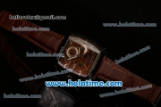 Tag Heuer Monaco LS Chrono Swiss Valjoux 7750 Automatic PVD Case with Brown Dial Stick Markers and Brown Leather Bracelet