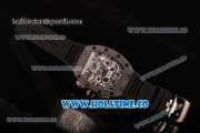 Richard Mille RM 011 Felipe Massa Flyback Chronograph Swiss Valjoux 7750 Automatic Carbon Fiber Case with Skeleton Dial and Black Inner Bezel - 1:1 Original