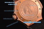 Hublot Big Bang King Swiss Valjoux 7750-CHG Automatic Rose Gold Case with Stick Markers Black Dial and Black Bezel