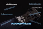 Hublot Classic Fusion Chronograph Miyota Quartz PVD Case - Diamond Bezel with Black Dial and Blue Rubber Strap - 7750 Coating