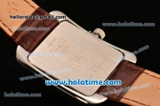 Vacheron Constantin Historiques Toledo Miyota Quartz Steel Case with Stick Markers and Brown Dial