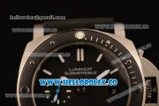 Panerai PAM1389 Luminor Submersible 1950 Amagnetic 3 Days Clone P.9010 Automatic Steel Case with Ceramic Bezel Black Dial and Black Rubber Strap - 1:1 Original (ZF)