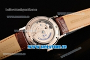 A.Lange&Sohne Tourbilon Pour Le Merite Asia Automatic Steel Case with White Dial and Brown Leather Strap