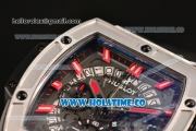 Hublot MP-06 Senna Chrono Miyota OS20 Quartz Steel Case with Red Stick Markers and Skeleton Dial