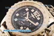 Breitling Chronospace Chronograph Quartz Full Steel and Black Dial