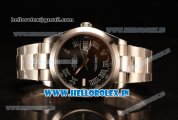 Rolex Datejust Oyster Perpetual Swiss ETA 2836 Automatic Steel Case Black Dial With Roman Numeral Markers Steel Bracelet (BP)