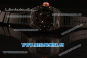 Richard Mille RM 055 Bubba Watson Miyota 9015 Automatic Carbon Fiber Case with Black Dial and Black Rubber Strap