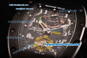 Richard Mille RM036 ST28-UP Automatic PVD Case with Black Rubber Strap Numeral Markers and Skeleton Dial - 7750 Coating