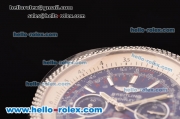 Breitling Bentley Chronograph Swiss Valjoux 7750 Automatic Steel Case/Strap with Blue Dial