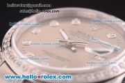 Rolex Datejust Swiss ETA 2836 Automatic Full Steel with Diamond Bezel and Grey Dial-36MM