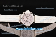 Hublot Big Bang Clone HUB4100 Automatic Steel Case with White Ceramic Bezel and White Dial - 1:1 Original (TW)