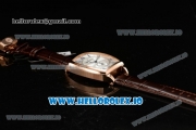 Breguet Heritage Asia Automatic Rose Gold Case White Dial With Roman Numeral Markers Brown Leather Strap