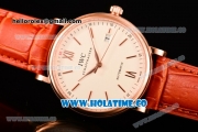 IWC Portofino Automatic Miyota 9015 Automatic Rose Gold Case with White Dial and Stick Markers