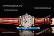 Rolex Day-Date Asia 2813/Swiss ETA 2836/Clone Rolex 3135 Automatic Steel Case with Diamonds Markers and White Dial (BP)