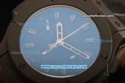 Hublot Big Bang Swiss Valjoux 7750 Automatic Movement PVD Case with Black Leather/Rubber Strap