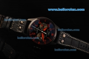 IWC Big Pilot Automatic Movement PVD Case with Black Dial and Red Arabic Numerals