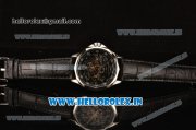 Corum Admiral's Cup Legend Asia 3086 Automatic Steel Case with Black Leather Strap Skeleton Dial and Black Inner Bezel