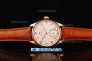 IWC Portuguese Asia 6497 Manual Winding Movement Rose Gold Case with White Dial and Rose Gold Arabic Numerals IWC Portuguese Asia 6497 Manual Winding Movement Rose Gold Case with White Dial and Rose Gold Arabic Numerals