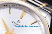 Tudor Prince Rotor Swiss ETA 2824 Automatic 18K White Gold/Rose Gold with Silver Dial and Stick Markers - 1:1 Original