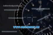 Hublot Big Bang Caviar Chronograph Miyota OS20 Quartz Ceramic Case with Black Dial and Black Rubber Strap Stick Markers