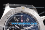 Breitling Avenger Seawolf Chrono Miyota OS10 Quartz Steel Case with Black Dial Black Rubber Strap and Stick Markers