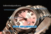 Rolex Datejust 31 Steel 2836 Auto With Steel Bracelet Pink Dial Roman Diamond