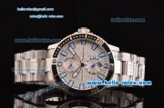 Ulysse Nardin Maxi Marine Diver Asia ST25 Automatic Stainless Steel Case Stick Markers with Stainless Steel Strap and White Dial Ulysse Nardin Maxi Marine Diver Asia ST25 Automatic Stainless Steel Case Stick Markers with Stainless Steel Strap and White Dial