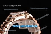 Rolex Datejust Swiss ETA 2671 Automatic Rose Gold Case with White Dial Diamonds Markers and Rose Gold Bracelet (BP)