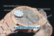 Audemars Piguet Royal Oak Swiss Quartz Rose Gold Case with Grey Dial and Rose Gold Bracelet (EF)