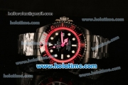 Rolex Sea-Dweller Deepsea Asia 2813 Automatic PVD Case/Strap with Black Dial and Hot Pink Diver Index