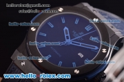 Hublot Classic Fusion Automatic PVD Case with Blue Dial and Blue Rubber Strap-ETA Coating