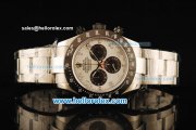 Rolex Daytona Chronograph Swiss Valjoux 7750 Automatic Movement Steel Case with Arabic Numerals and Black Bezel