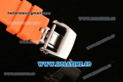 Richard Mille RM007 Miyota 6T51 Automatic Steel Case with Diamonds Dial and Orange Rubber Strap