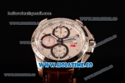 Chopard Gran Turismo XL Chronograph Quartz Movement with White Dial and Brown Leather Strap