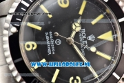 Rolex Submariner Vintage Asia 2813 Automatic Steel Case with Black Dial Yellow Dots Markers and Steel Bracelet