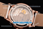 Blancpain Women Ladybird Ultraplate Miyota 9015 Automatic Rose Gold Case with Diamonds Bezel and Silver Dial (G5)