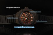 Hublot King Power Chronograph Swiss Valjoux 7750 Automatic Movement PVD Case with Black Bezel and Black Rubber Strap