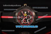 Scuderia Ferrari Lap Time Watch Chrono Miyota OS10 Quartz PVD Case with Black Dial and White Arabic Numeral Markers