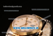 Rolex Datejust 37mm Swiss ETA 2836 Automatic Two Tone with White MOP Dial and Diamonds Markers